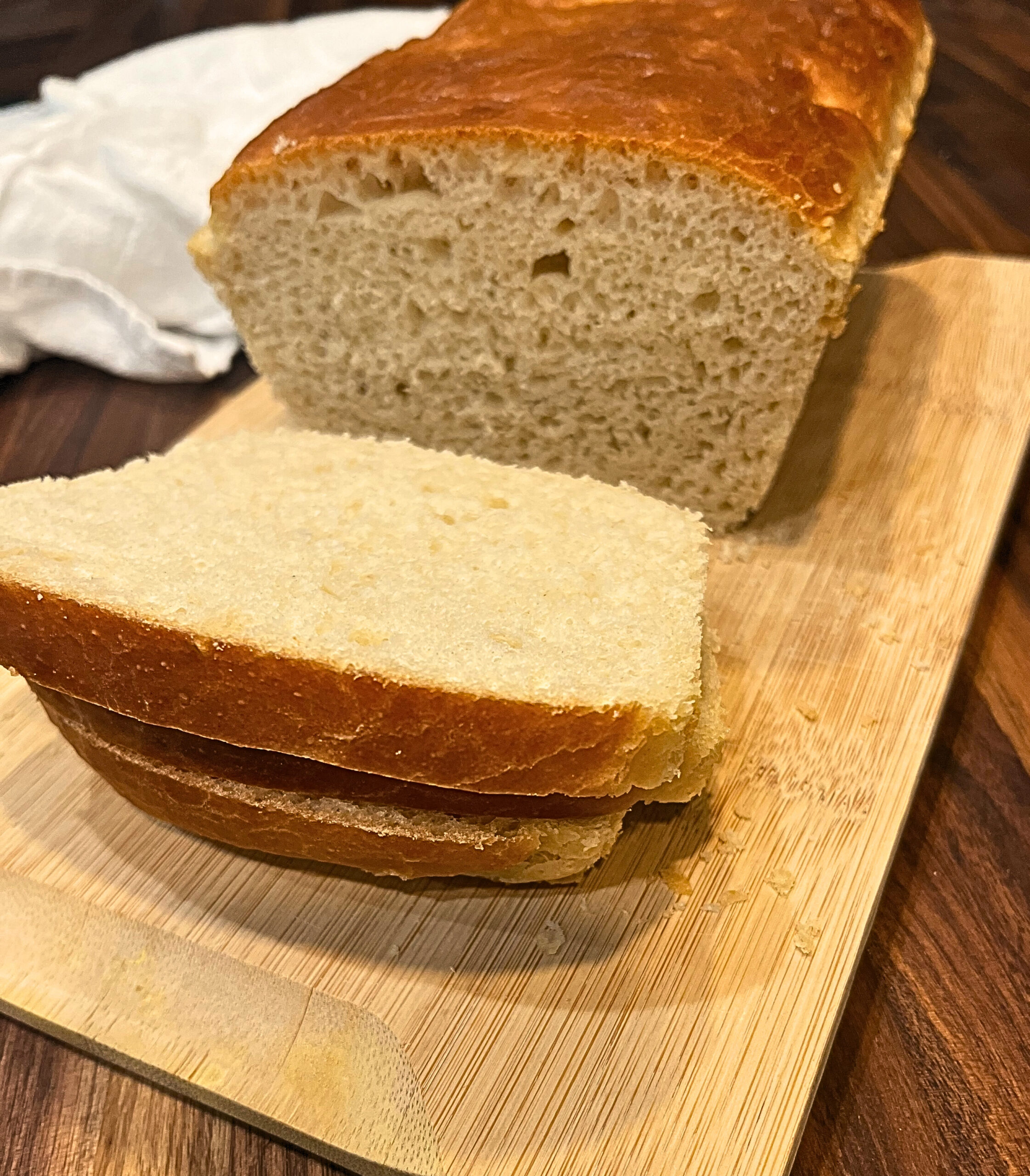 Sliced homemade sandwich bread