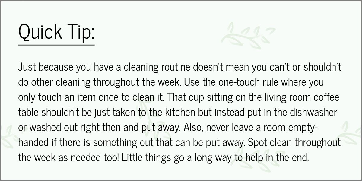 Quick Tip to a Clean Home